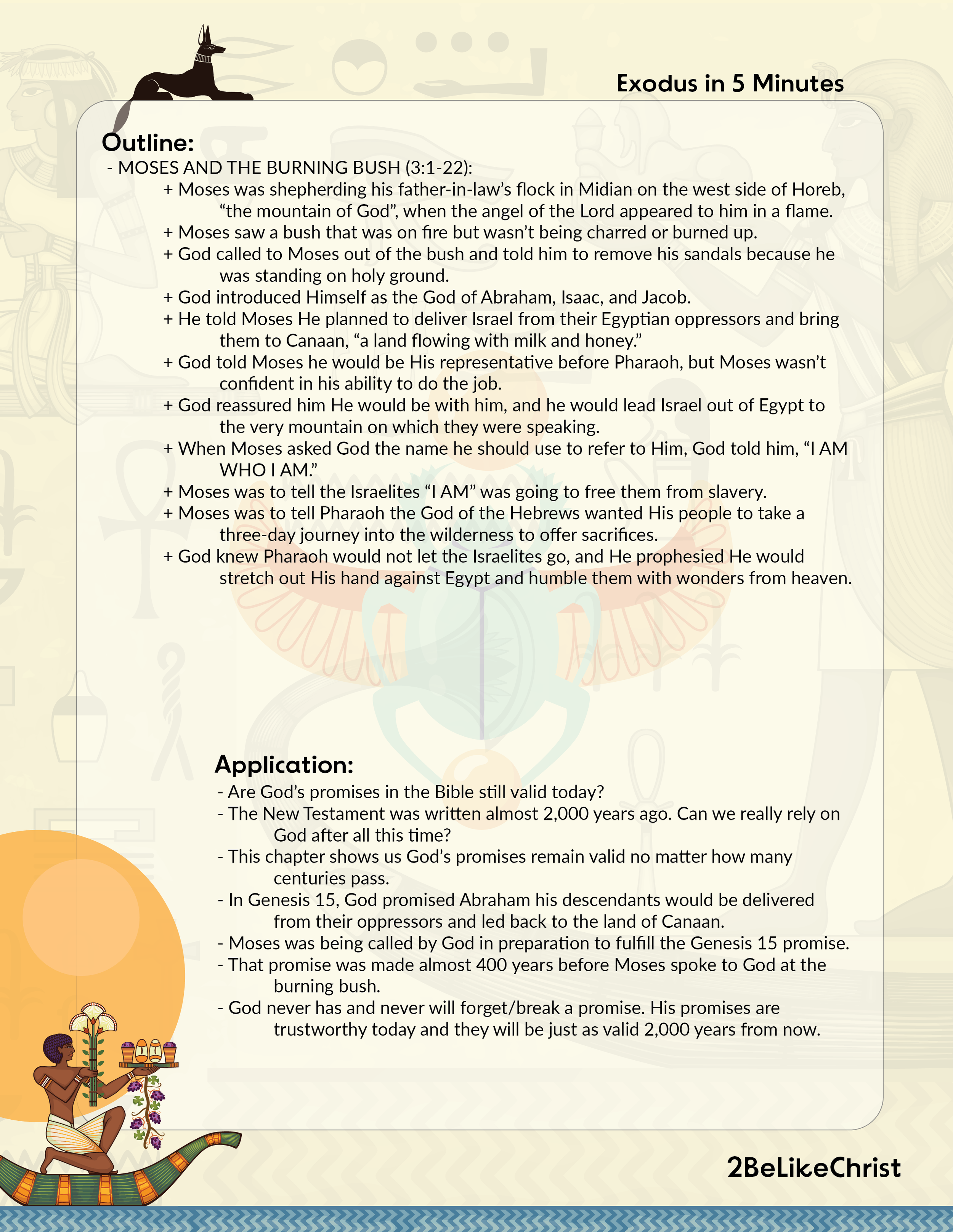 Exodus 3 Summary: A Concise Overview in 5 Minutes — 2BeLikeChrist